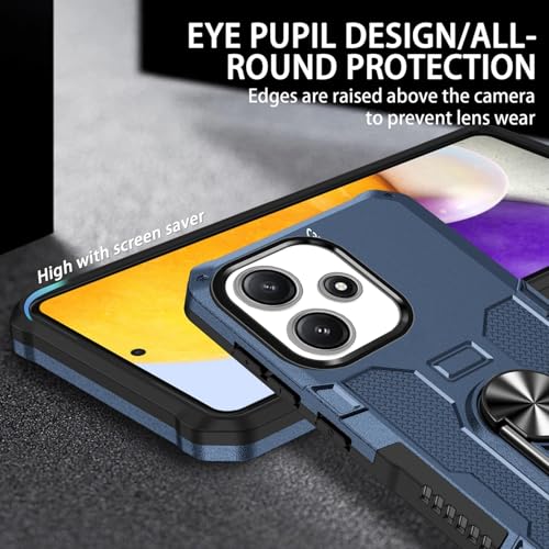 Coque Xiaomi Redmi 12 antichoc avec support béquille et dos rigide bleu - 3