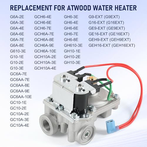 Image of 93844 RV Water Heater Solenoid Gas Valve | Replacement For Atwood Water Heater GC6AA-10E GC10A-4E G6A-8E, Replace 92078 93870 93321