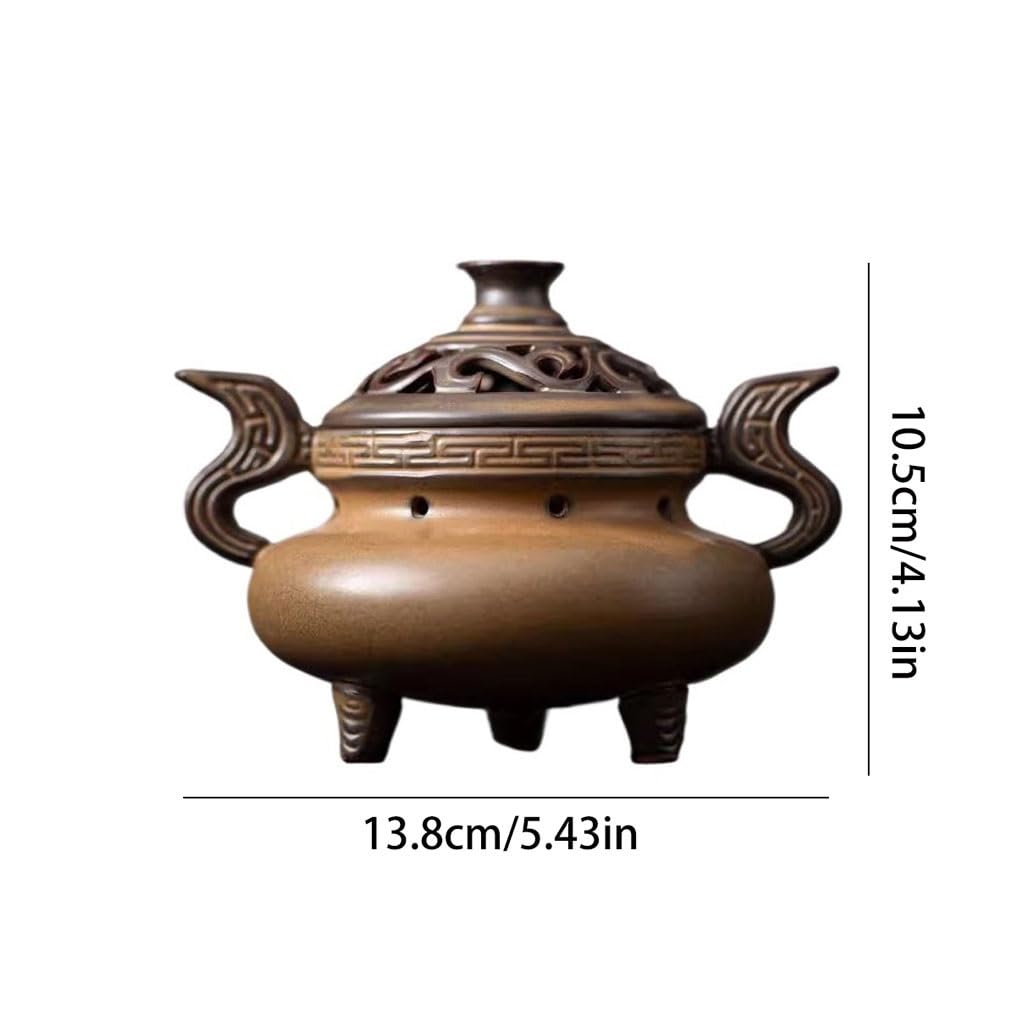 Quemador De Incienso Quemador De Incienso De Interior De Cerámica Con Forma De Nube Auspiciosa, Quemador De Incienso Creativo De Tres Patas For La Ceremonia Del Té. Soporte Para Varillas De Incienso
