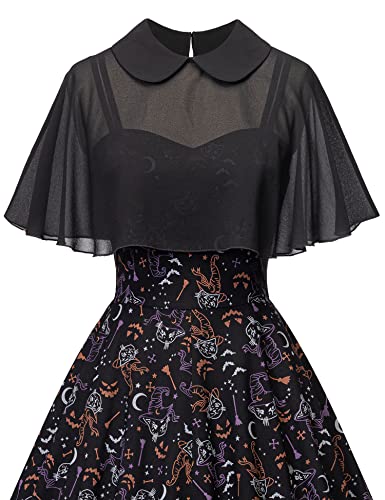 Image of GownTown Women's 1950s Cloak Two-Piece Cocktail Dress