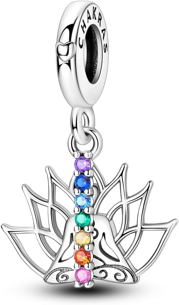 LNQOBU 925 Sterling Silver Charms for Bracelets Dangle Pendant fit Pandora Bracelets or Necklaces Jewelry Woman Gift Beads Charm (With one Spacer Beads)