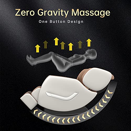 Smagreho 2022 Full Body Electric Zero Gravity Shiatsu Massage Chair With Back Heating And Foot Roller For Home And Office (Khaki) #TOP1