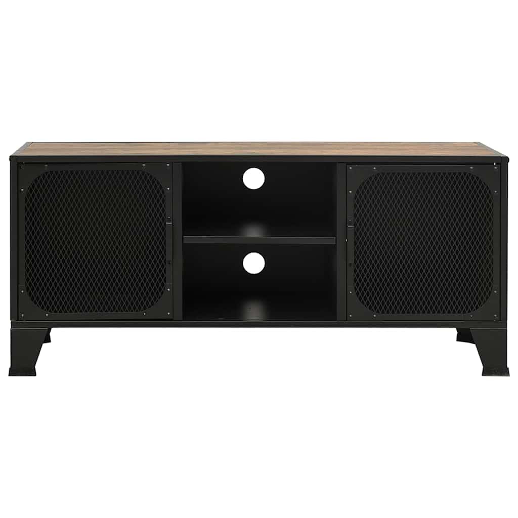 Mobile TV rustico marrone 105 x 36 x 47 cm in metallo MDF