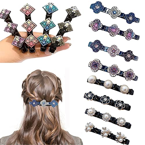 Cimenexe Bohemian Haarspange - Smaragd Grün Kristall Haarnadel Vintage Style, Gold