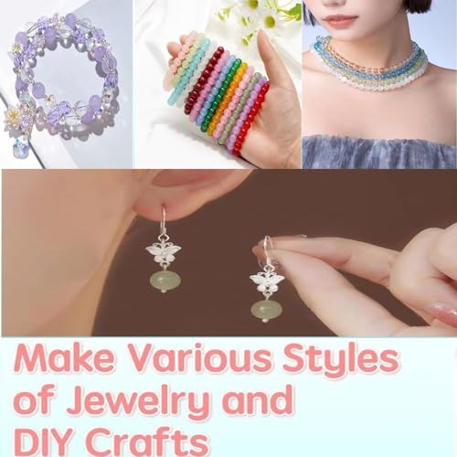 Crystal Jewellery Making Kit 1680Pcs 6mm Round Glass Beads for Jewellery Making 28Colours Crystal Beads for Bracelets Making Kits DIY Crafts Supplies for Bracelet Necklace Phone Charm Girls Adults - Image 4