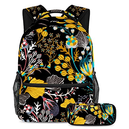 Sac à dos de voyage violet avec étui à stylo et porte-bouteille étanche
