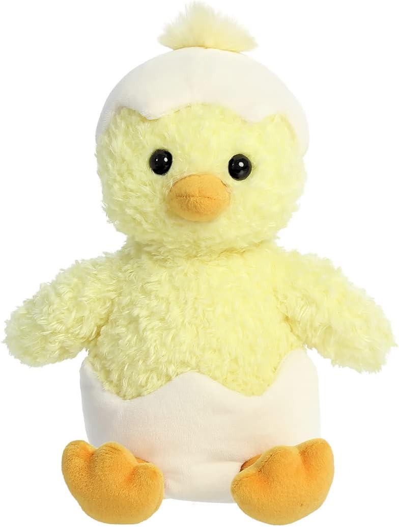 Aurora World Hatchlings 2 Piece Spring Time 8 Inch Plush Bundle, Pink Bunny and Yellow Chick