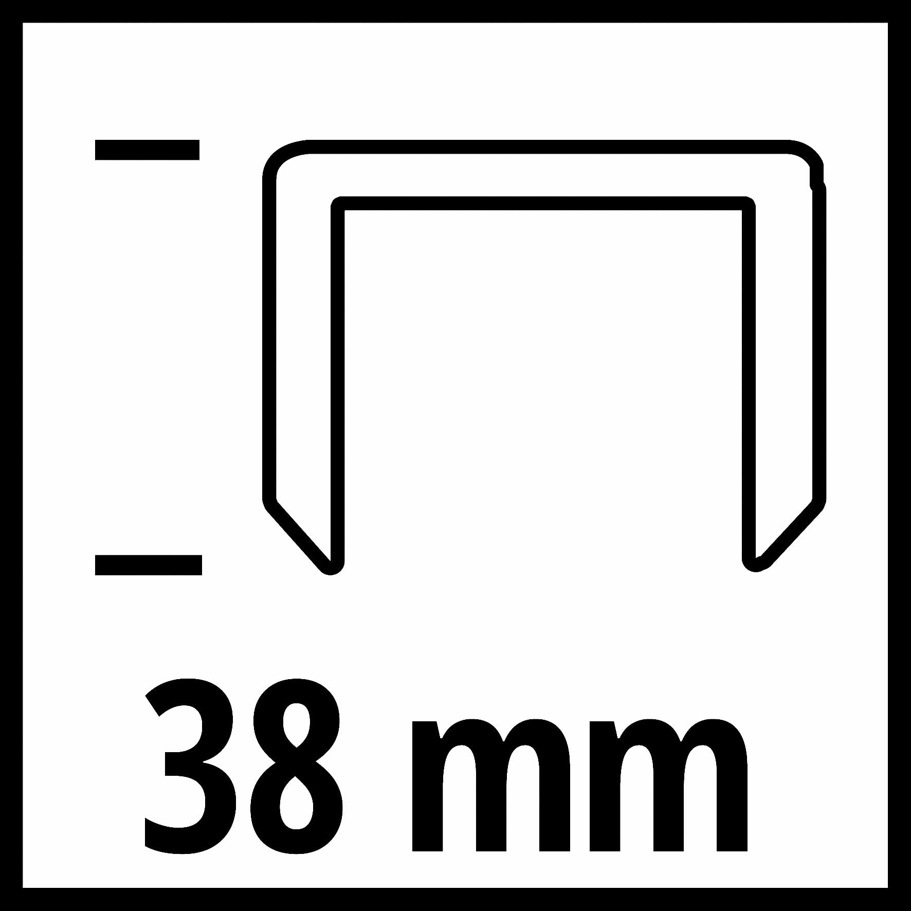 Original Einhell Agrafes 38 mm (accessoires pour agrafeuses, longueur 38 mm, largeur 5,7 mm, 3 000 unités, acier galvanisé)