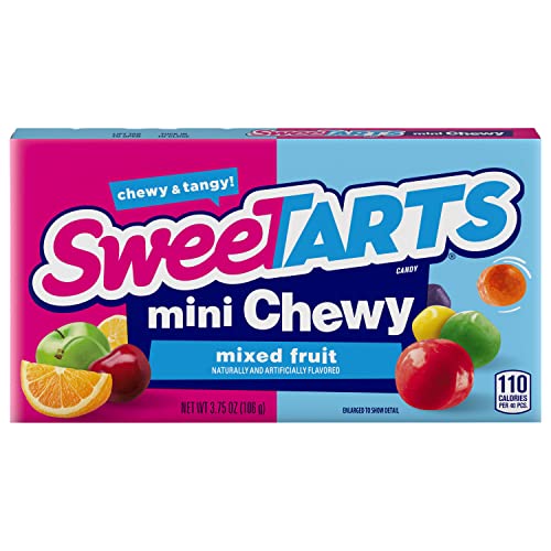Sweetarts Mini Chewy Candy, 3.75 Oz Theater Box, 12 Ct #TOP12