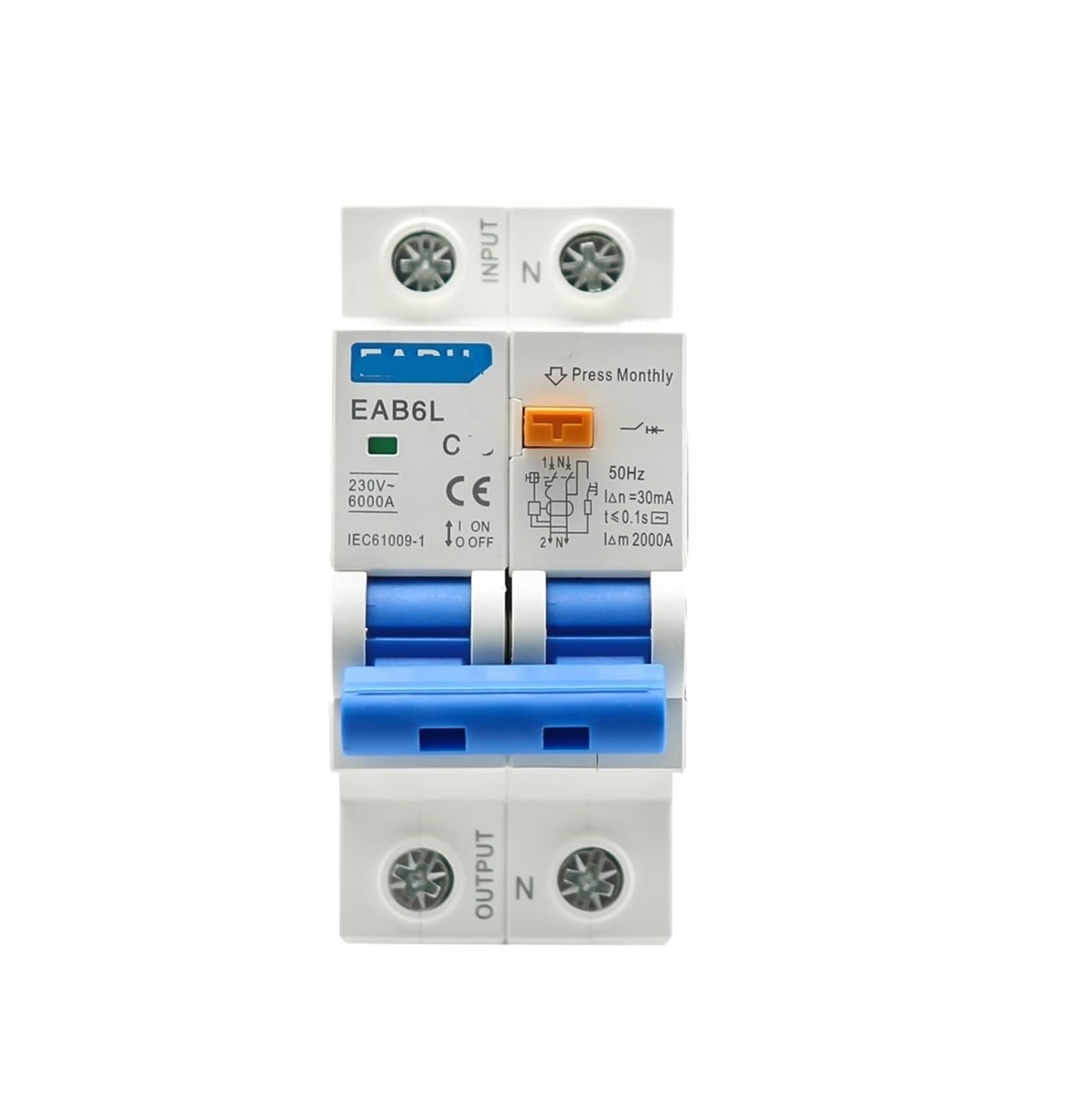 VSPPJYFG AC230V Leakage Protector Overload Short Circuit Protection 2P 4P 30mA Residual Current Circuit Breaker Switch(25v,1)