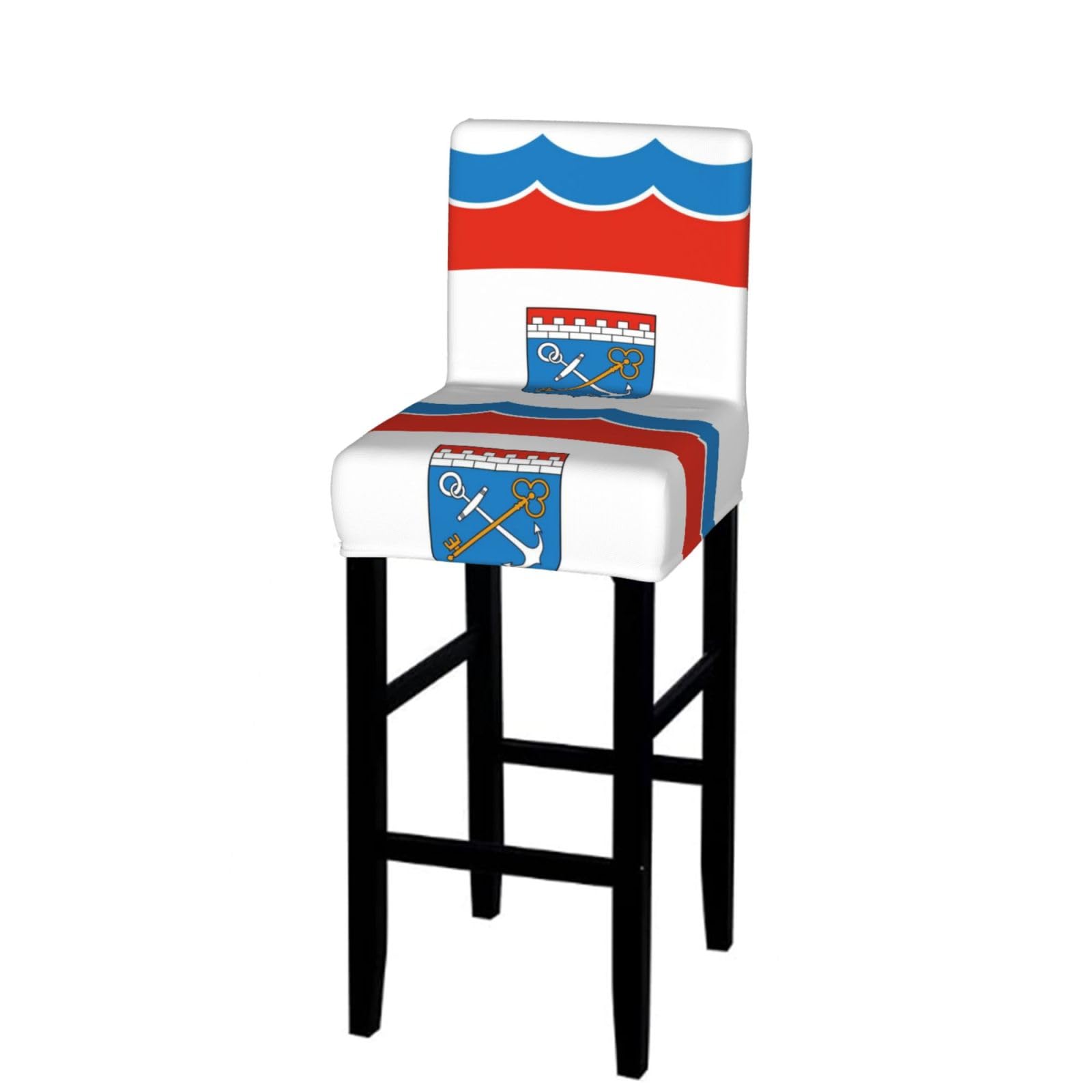CNTDBU Leningrad Flag Bar Stool Cover-Stretchy Chair Slipcover for Kitchen
