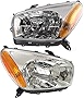 Evan-Fischer Headlight Set Compatible with 2001-2003 Toyota RAV4 Left Driver and Right Passenger Side Halogen With bulb(s)