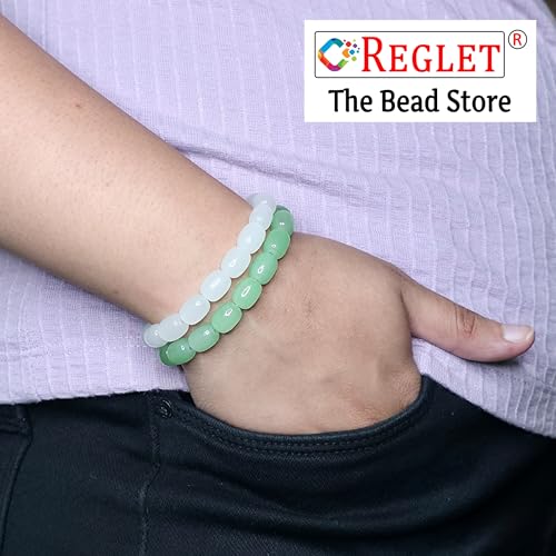 Image of 215 Pcs Cylinder Glass Beads for Jewellery Making Kit - Glass Beads for Bracelet Making Kit - Bead Craft - 8 * 11 mm