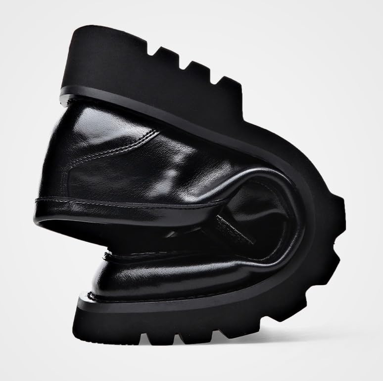 Men's Retro Slip-On Classic Dress Loafers Shoes Oxford Square-Toe Casual Formal Derby Shoes4