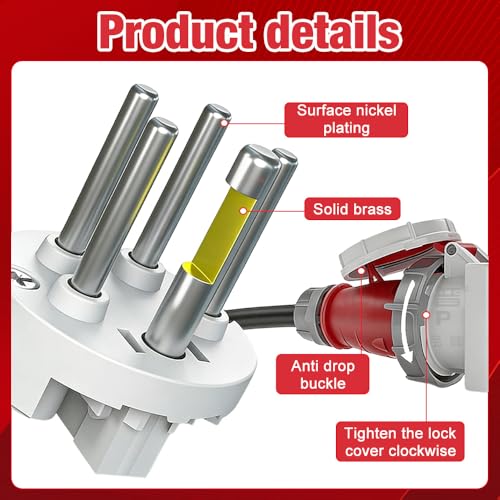 Adaptateur CEE 32A vers 16A étanche IP44 à 5 broches pour chantier
