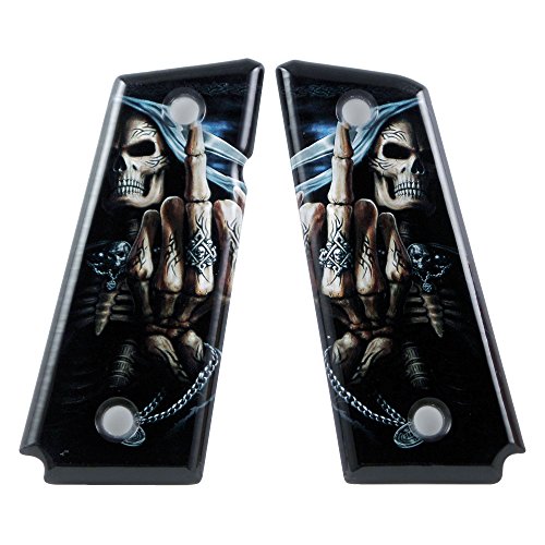 Custom 1911 Compact Ambi & Non-Ambi fit Acrylic Grips Reaper Colt Sig Springfield S&W