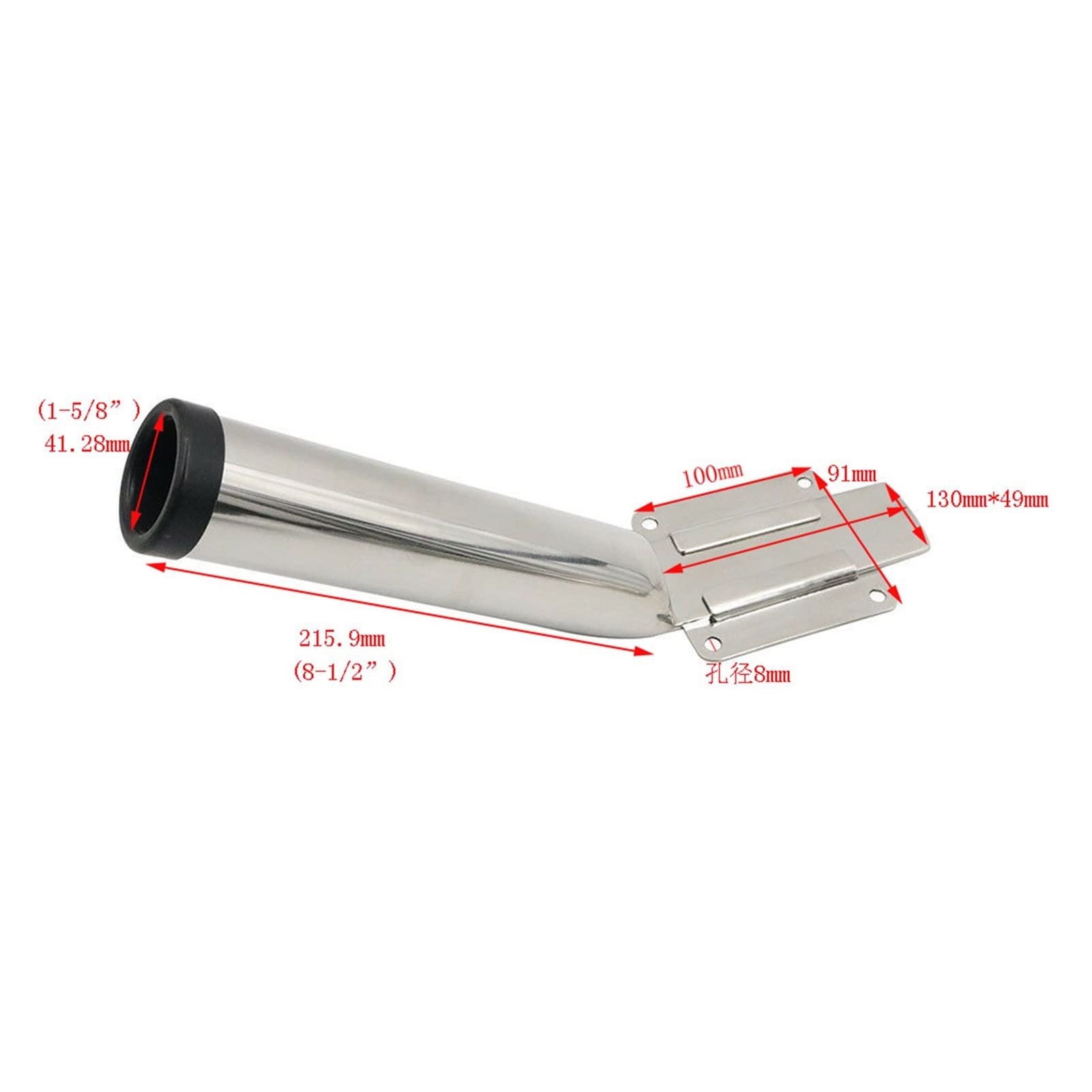 Portacanne da barca Supporti for barche da pesca in acciaio inox for canna da pesca in acciaio inox con accessori in acciaio inossidabile con accessori top nero marino