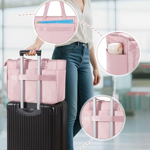 Image of Teacher Tote Bag for Women, Laptop Bag with Accordion File Organizer | Briefcase with File Organizer Compartment, Padded Laptop Sleeve, Large Capacity Teacher Work Bag Office Essential
