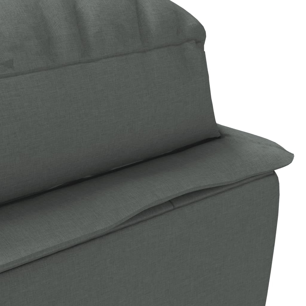 vidaXL Chaise Longue avec Coussins Gris foncé Tissu