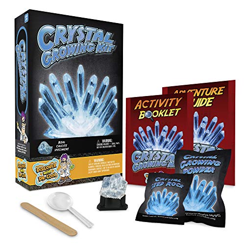 Discover with Dr. Cool Crystal Growing Kit - Grow Stunning Blue Crystals (Includes Real Calcite)!