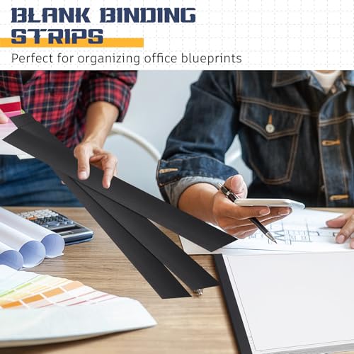 Estune 1000 Pcs Blueprint Binding Strips Blank Binding Strips for Blueprint Construction Paper Poster Plans Drawings Arts (3" X 24",Black) by Estune - Image 5