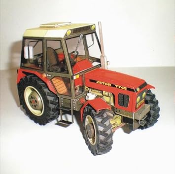 NZPOST 132 Scale Czech Zetor 7745-7211 Tractor DIY Paper Model KitUnassembled Kit