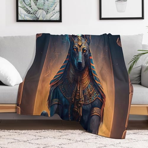 Couverture polaire Anubis plaid lit canapé couverture moelleuse flannel