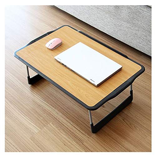 LQIAN Bett Rolltisch Multifunktionstisch Tragbar Bambus Laptoptisch Faltbar Notebooktisch，Zusammenklappbarer Laptopständer，Platte Laptop-Tisch