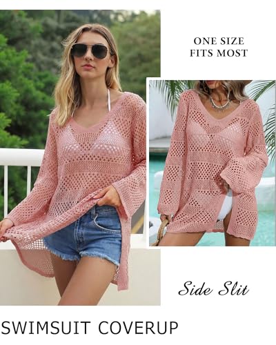 Image of CoCozy Crochet Cover Up for Women Mesh Hollow Out Bikini Cover Ups for Swimwear Summer Swimsuit 2026