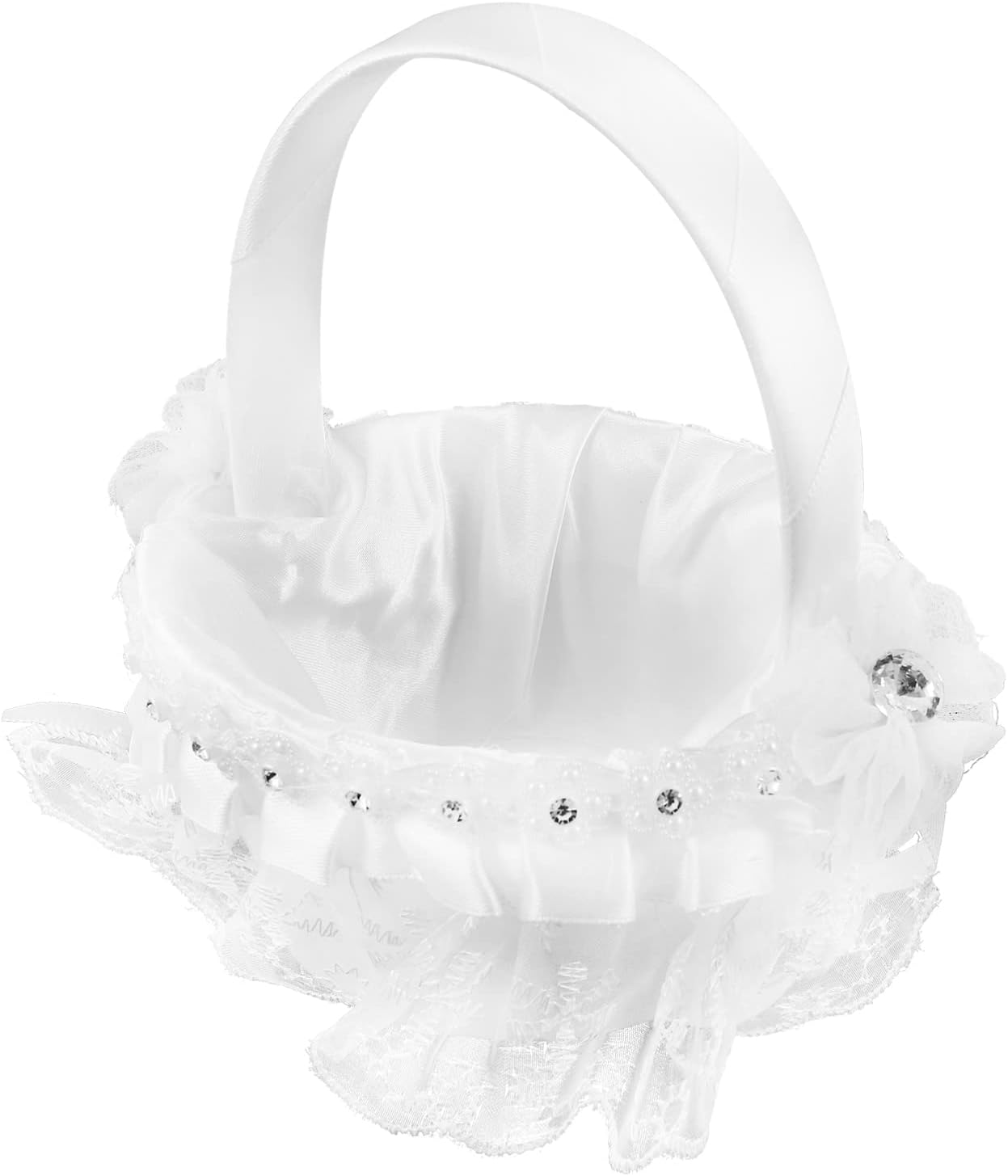HANABASS 5pcs Flower Girl Petal Basket Elegant Handheld Flower Basket for Weddings and Religious Events Charming Wedding Decoration and Accessory