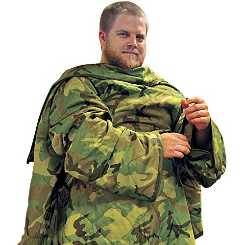 Poncho Liner Woobie Woodland Sleeved Blanket - Thumbnail 4