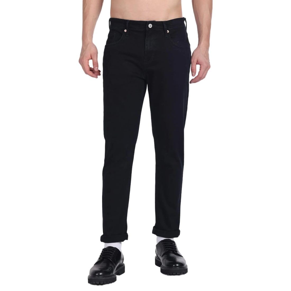 flying machine Men's Slim Tapered Fit Jeans| Solid | Mid Rise | Stretchable | Jeans for Man-picture-14