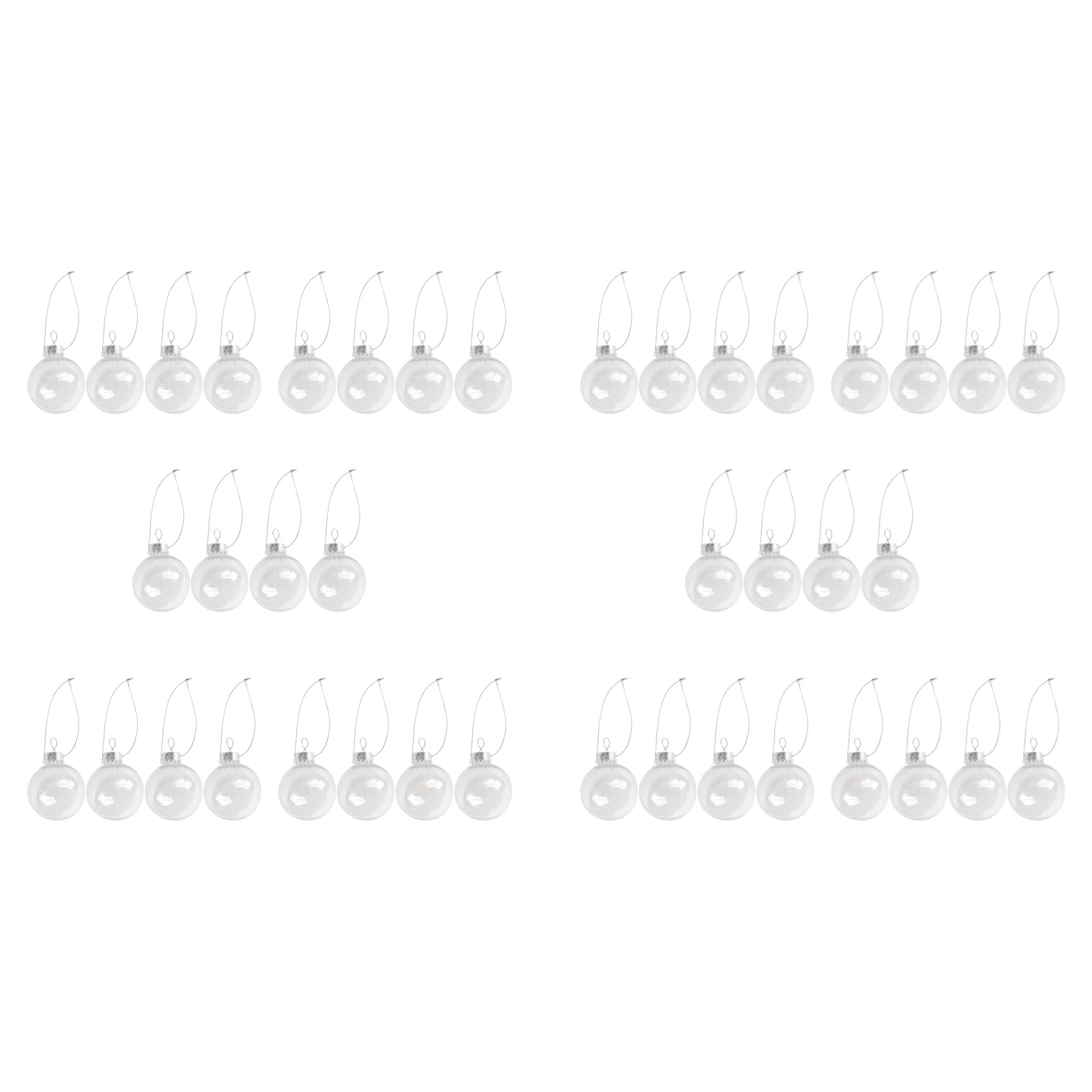 Hndhbfgrt Clear DIY Baubles Shatterproof Seamless Plastic XMAS Ball Home Tree Decor Gift - 60Mm QTY:40