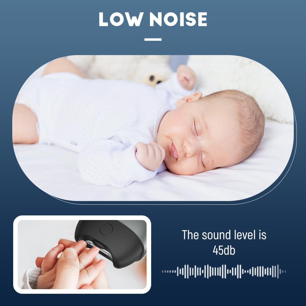 3 in 1 Automatic Electric Nail Clipper, 2026 New Electric Toe Nail Clippers with Polishing, Automatic Nail Trimmer, 2-Speed Adjustable USB Rechargeable Nail Trimmer for Seniors Kids Adults (White#1)
