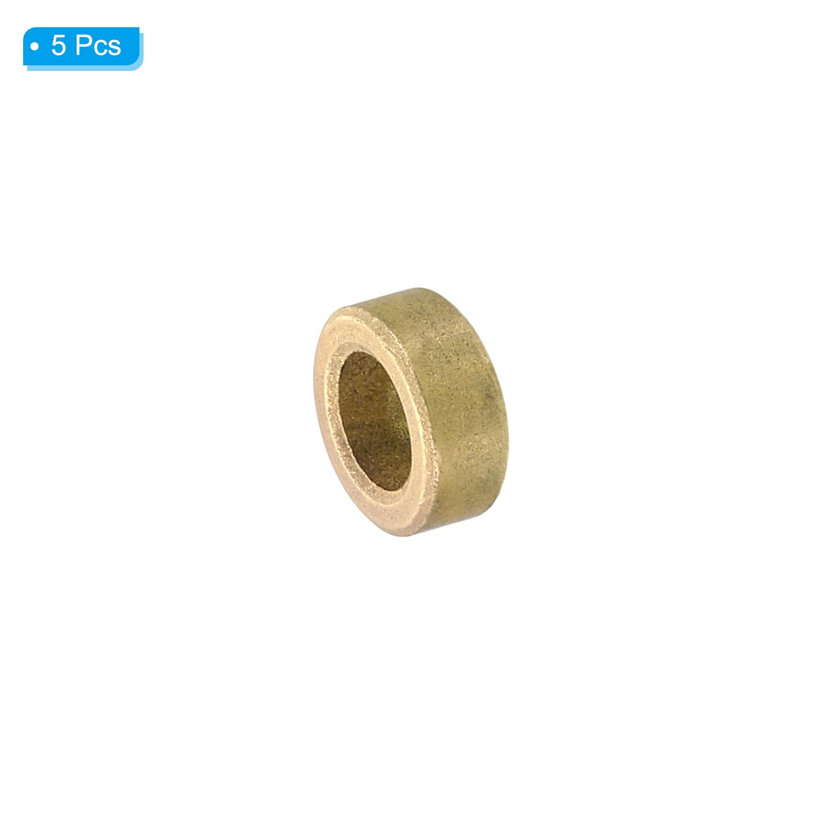 PATIKIL M6 Brass Spacers, 5 Pcs Metal Spacer Brass 6mm ID x 10mm OD x 4mm L Brass Spacers Screw Standoff for 1/4inch or M6 Screw Bolts - Image 3