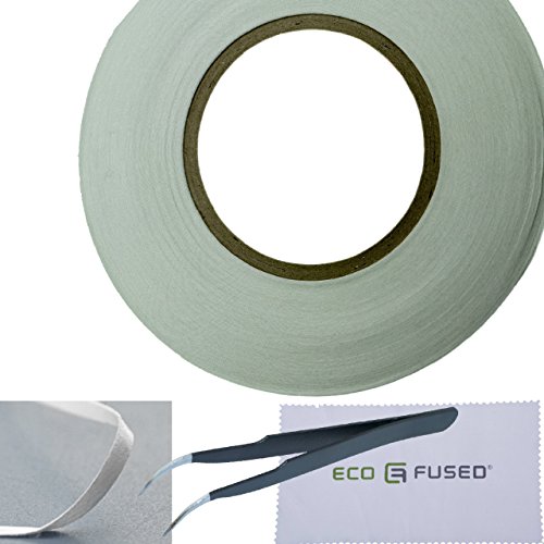 Zelfklevende stickertape voor gebruik in mobiele telefoon reparatie - 2 mm - ook inclusief 1 paar pincetjes/ECO-FUSED Microfiber reinigingsdoek (1 rol - 2 mm breedte (wit))