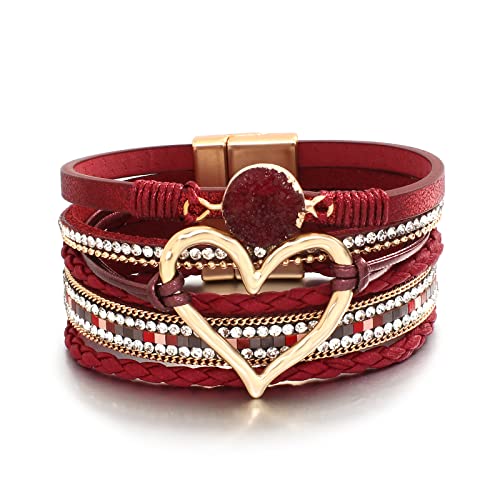 Bracelet manchette en perles et cuir style bohème pour sublimer vos tenues d'été