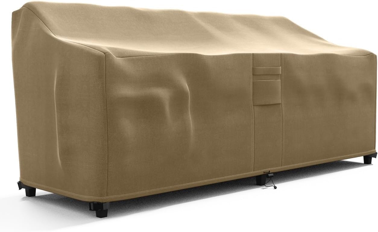 Outdoor Couch Patio Furniture Covers Waterproof Loveseat Cover Sofa Lounge Cover - Brown (76'' x 32.5''x 33")