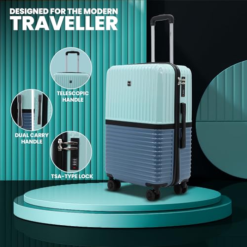 Image of Istanbul Polycarbonate Trolley Bag Set-3 | TSA-Type Lock & Dual-Tone Design | Lightweight Hard Shell Luggage, 8 Spinner Wheels, TSA-Type Lock, Dual-Tone Design