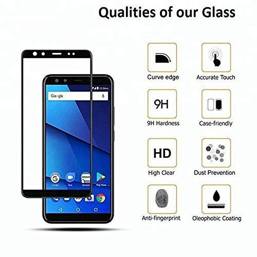 Image of Screen Protector for Samsung Galaxy A6 (2018) / J6 (2018) (Black) Tempered Glass Edge-to-Edge 6D Screen Guard With Installation Kit