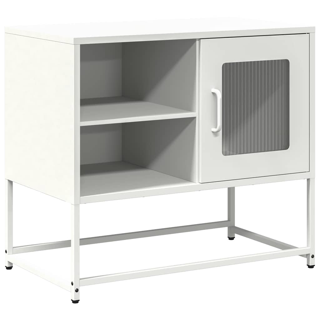 SYDE Mobile TV in acciaio bianco, 68 x 39 x 60,5 cm