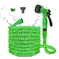Flexibel Gartenschlauch 15M/50FT Gartenschlauch Wasserschlauch mit 7 Funktionen Brause erweiterbarer Schlauch Flexibler Rasen/Haustier/Autowäsche (50FT) (15M/50FT)