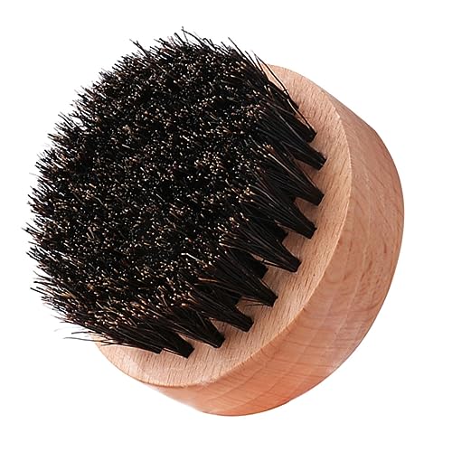 PartyKindom Solid Wood Beard Brush Natural Bristle Professional Comb for Men Styling Tool Wooden Handle