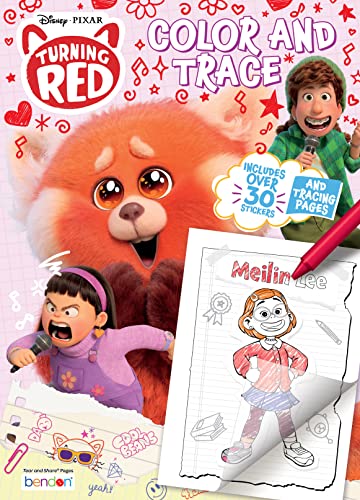 Disney Pixar Turning Red - Libro para colorear de 48 páginas para colorear y rastrear 52732