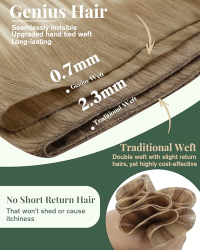 Image of Ugeat 24 Inch Genius Weft Hair Extensions Highlight 80G #16 /22