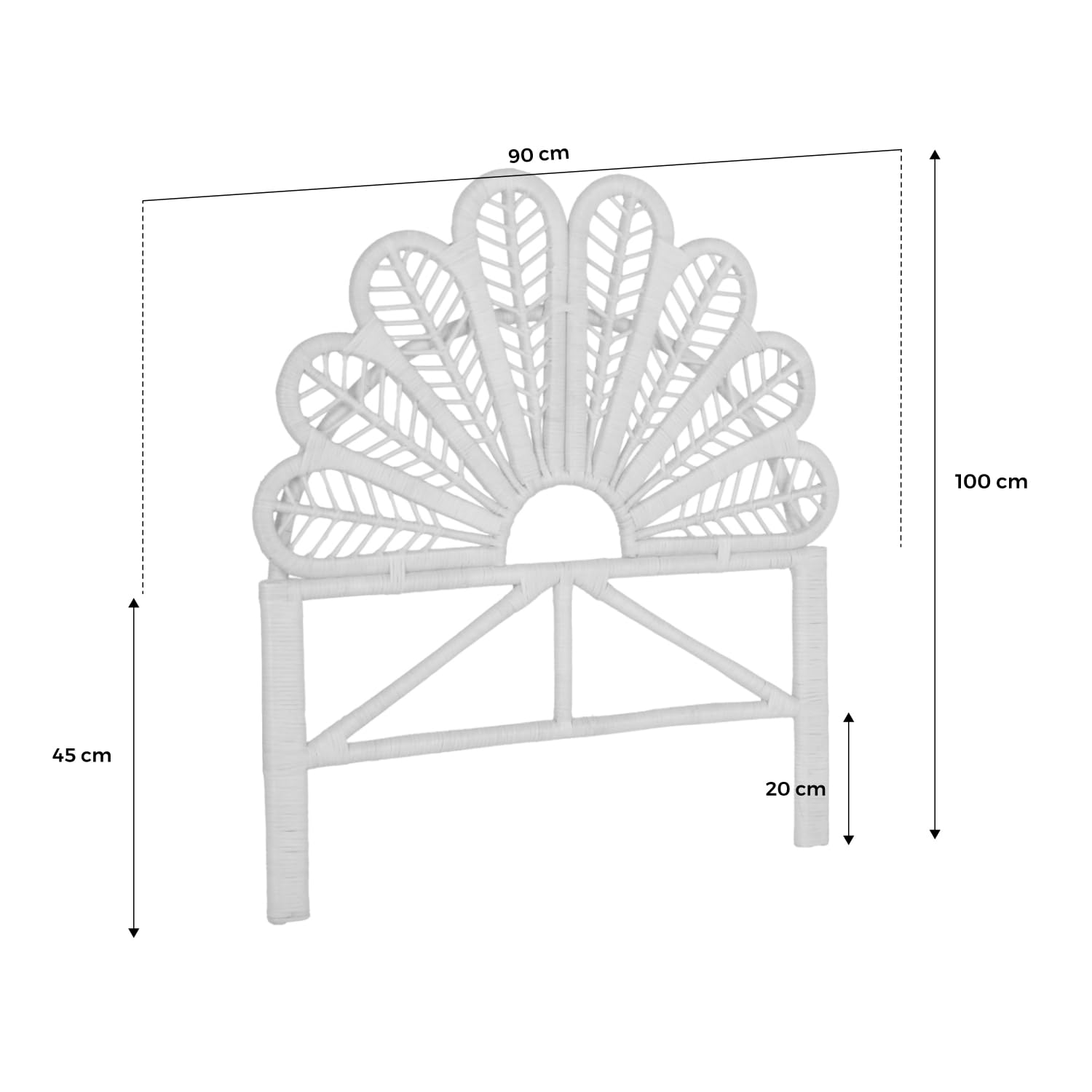 sweeek - Tête de lit en rotin Naturel pour Chambre Enfant 90 x 100cm