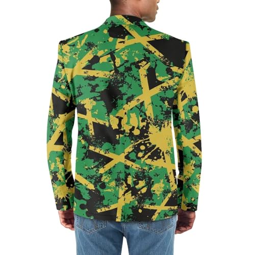 Mens Suit Jackets Casual One Button Slim Fit Blazers Suit Sport Coats with 2 Pockets for Wedding Prom Party2