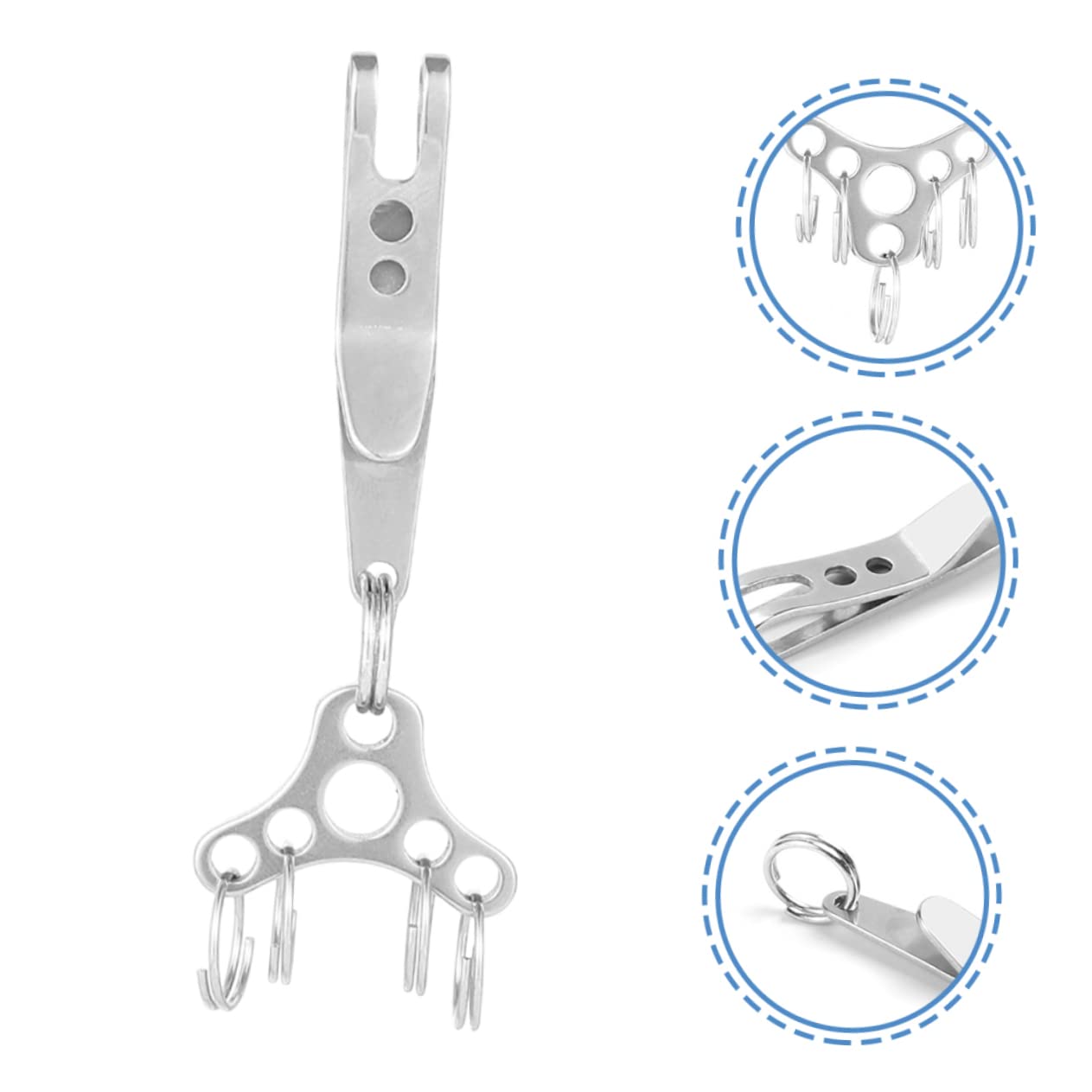 UPKOCH Tastiera di Cappello di Paglia Inossidabile Fibbia Portachiavi Arrampicata Carabiner per Le Chiavi Clip da Cintura per Chiavi Portachiavi A Clip Argento