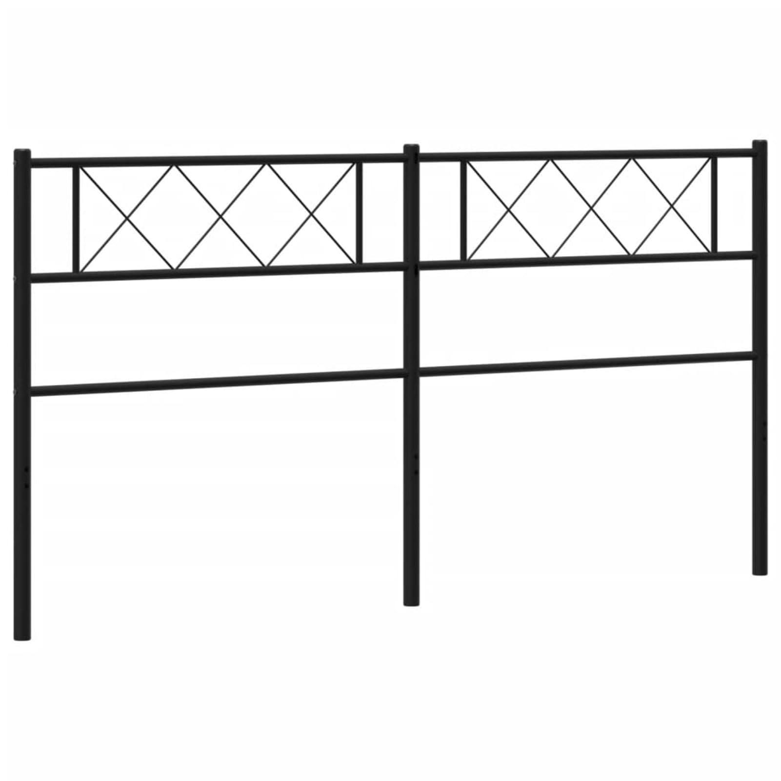 Festnight Testiera in Metallo, Testiere Letto, Testiera Letto Matrimoniale, Testata Letto Singolo, Spalliera Letto, Nero 160 cm