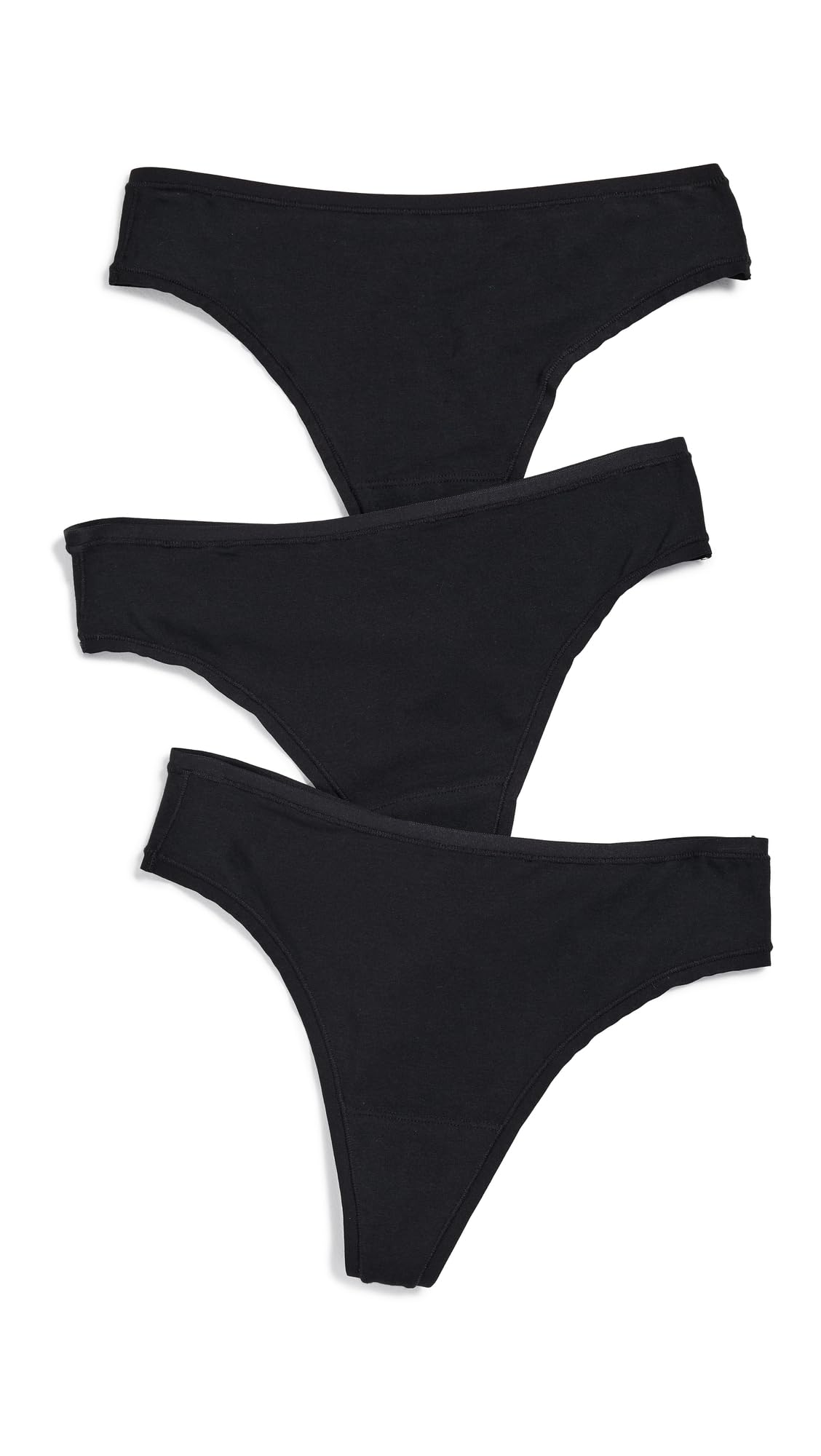 Natori womens Bliss Bare Cotton Thong 3-pack